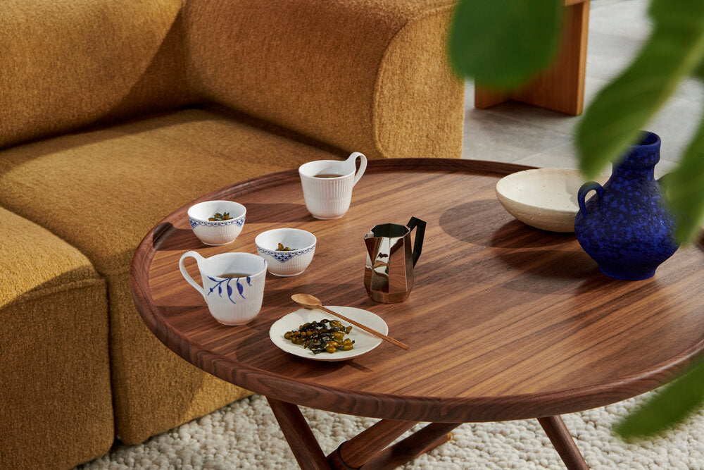 Hvid Riflet højhankskop - 25 cl.